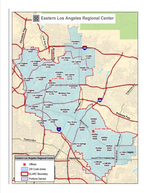 Catchment area map