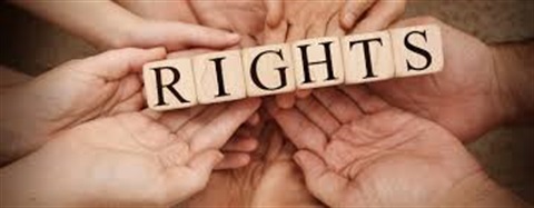 hands holding letters that spell out rights