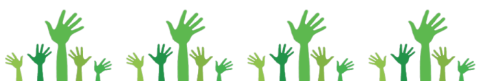green hands up like growing grass